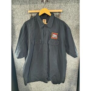 Dickies Shirt Men's Size 2XL Laugnitas IPA Black Collared Button